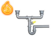 Набір зливу FRANKE для миття 1/2" на 2 відділення без переливу 112.0044.669