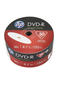 Комплект пустых дисков DVD-R HP (69302 /DME00070WIP-3) 4.7GB 16x IJ Print, без шпинделя, 50 шт Комплект пустых дисков DVD-R HP (69302 /DME00070WIP-3) 4.7GB 16x IJ Print, без шпинделя, 50 шт