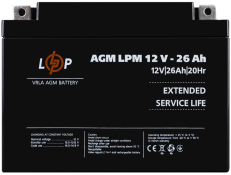 Акумуляторна батарея LogicPower AGM LPM 12V-26Ah (4134) Акумуляторна батарея LogicPower AGM LPM 12V-26Ah (4134)
