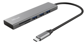 USB-хаб Trust HALYX FAST 3USB+CARD READER USB-C ALUMINIUM (24191_TRUST) USB-хаб Trust HALYX FAST 3USB+CARD READER USB-C ALUMINIUM (24191_TRUST)