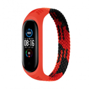 Ремінець BeCover Elastic Nylon Style для Xiaomi Mi Smart Band 5/Mi Smart Band 6 (Size M) Black/Red (706146) Ремінець BeCover Elastic Nylon Style для Xiaomi Mi Smart Band 5/Mi Smart Band 6 (Size M) Black/Red (706146)